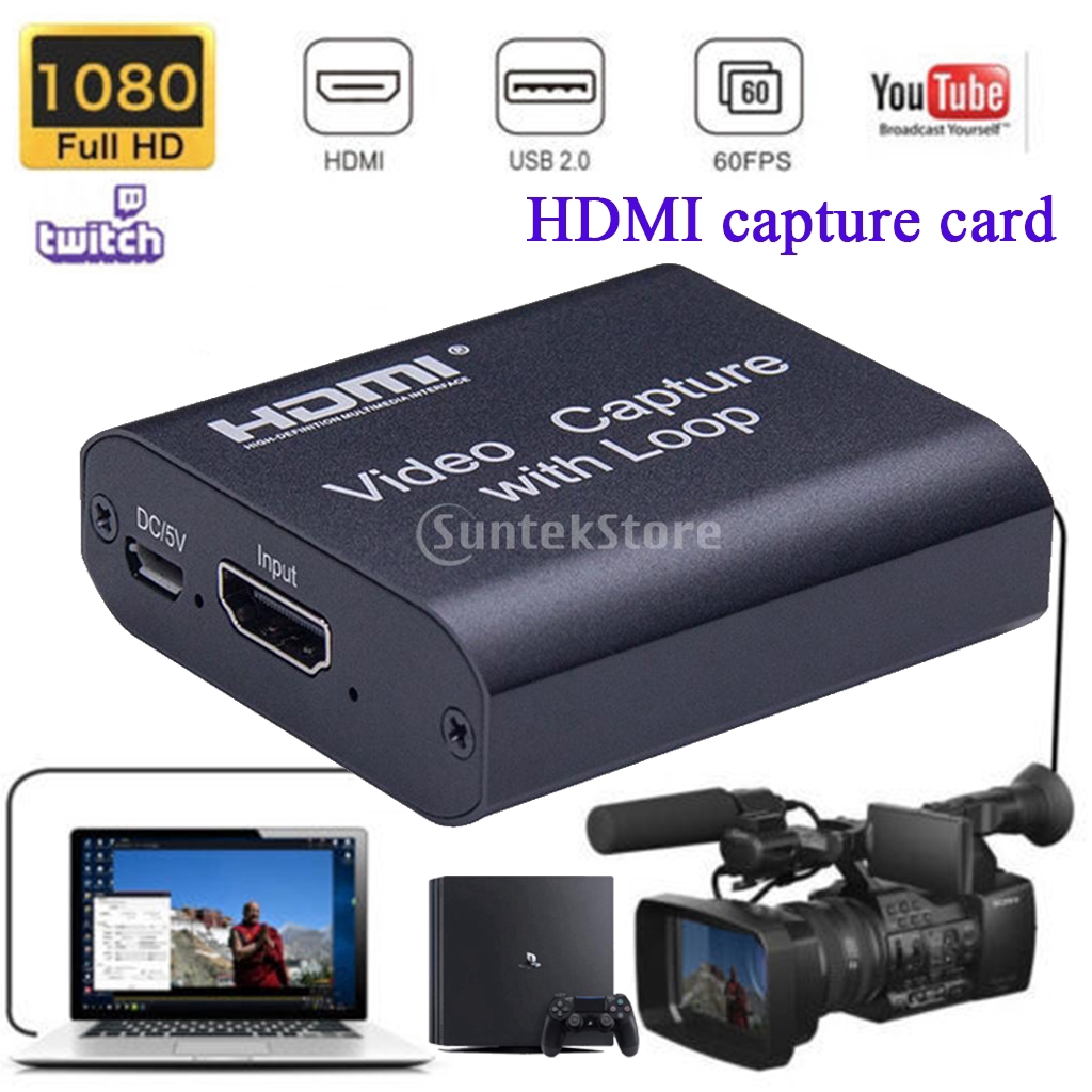 Thẻ capture hình ảnh cho máy quay phim / máy PS4 chuyển thẻ USB sang HDMI trực tiếp