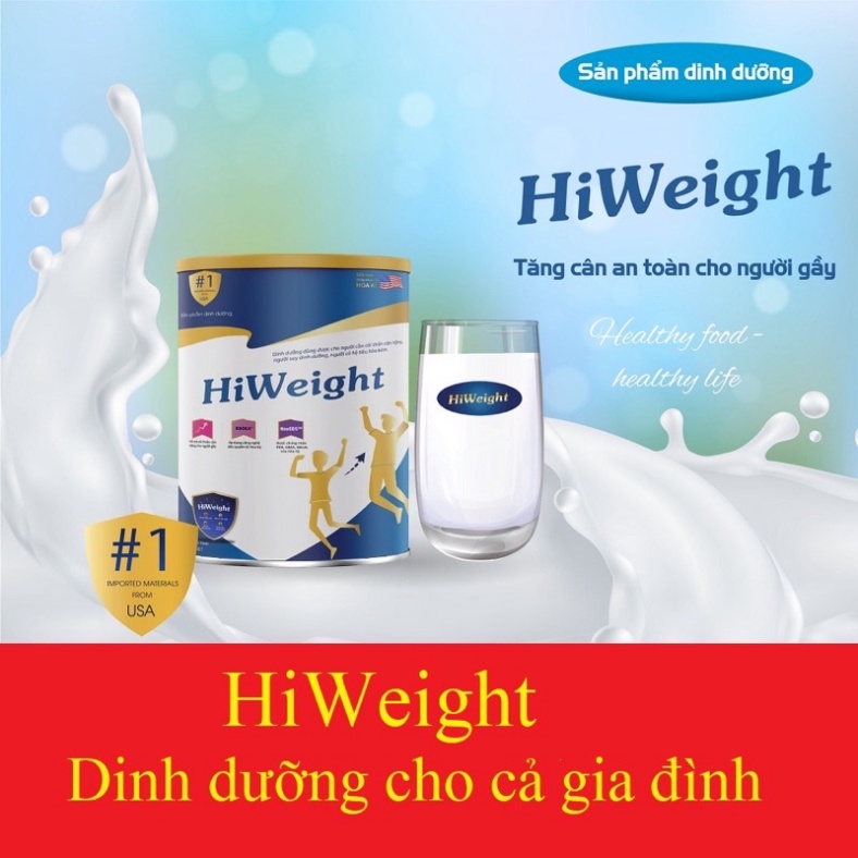 Combo 2 lon sữa tăng cân Hiwegh cho người gầy hộp 650g hỗ trợ cải thiện cân nặng, giúp ăn ngủ ngon, tăng cân