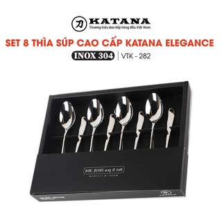 Mua Bộ thìa súp inox vân trơn KATANA Elegance VTK282 8 món