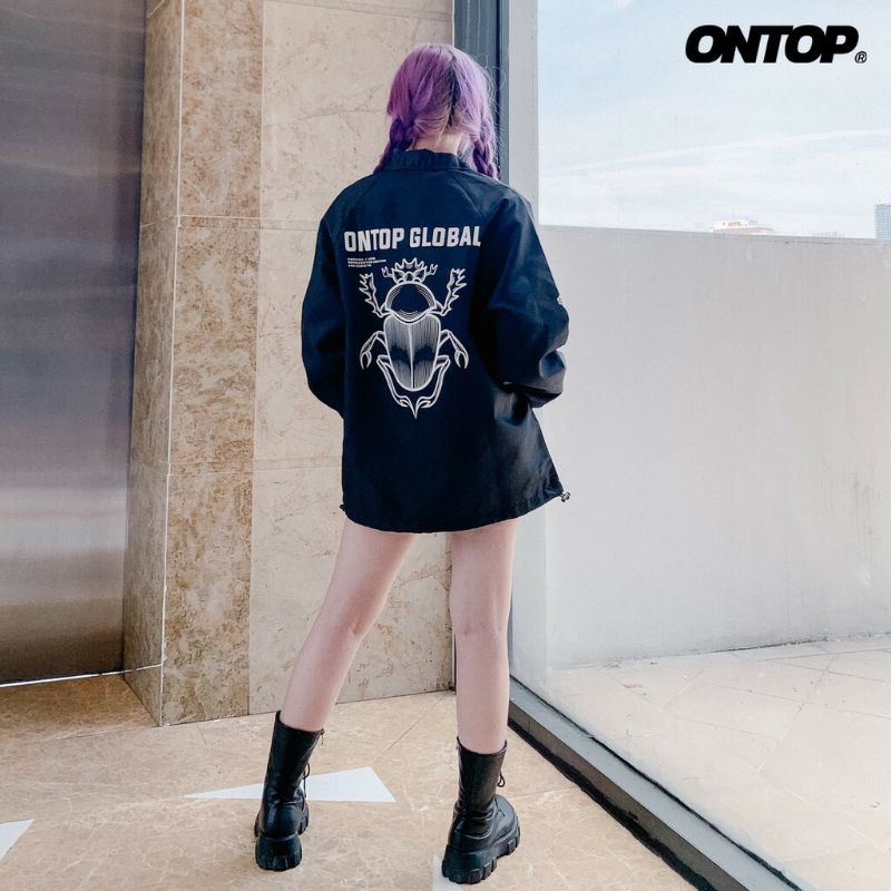 Áo Khoác Bomber cổ bẻ 2 lớp Unisex, Áo Khoác Dù Ullzang Nam Nữ From Rộng Freesize