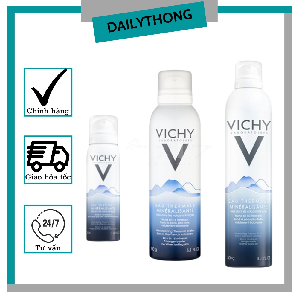 Xịt khoáng Vichy Eau Thermale Mineralizing Thermal Water / Xịt khoáng Vichi 300ml