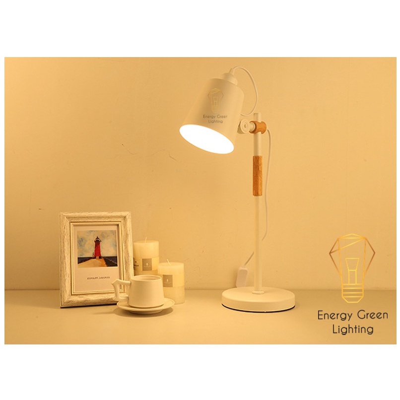 Đèn Để Bàn Làm Việc Energy Green Lighting Vintage DB-3040 - Tặng kèm bóng LED - Bảo hành 12 Tháng - Có Video