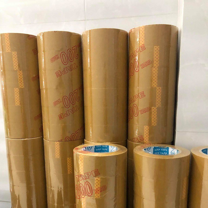 Băng keo đục 100y ( 1 cuộn) siêu dính để dán thùng giấy carton đóng hàng giá rẻ tận xưởng giao hỏa tốc nhận hàng ngay