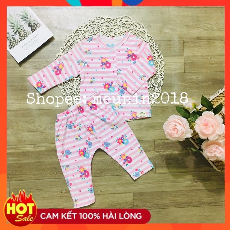 Bộ sơ sinh siêu rẻ chất cotton đẹp hãng Litibaby cho bé trai- bé gái size 6m