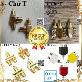 1212 Đầu chia tín hiệu Âm thành AV RCA (bông sen) 1 ra 2 nhiều loại
