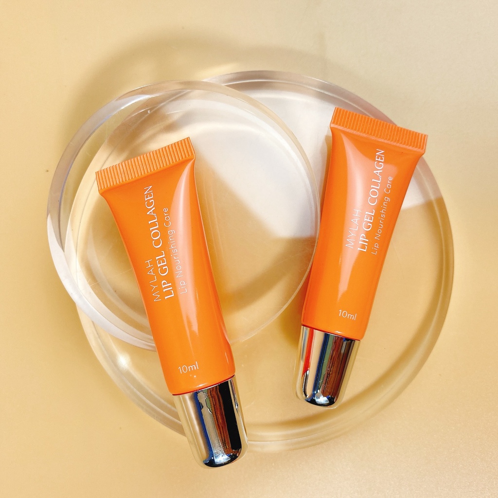 Tinh chất dưỡng môi Mylah Lip Gel Collagen, dưỡng ẩm, làm hồng, ngừa thâm, kích màu môi sau phun xăm - Tuýp 10ml