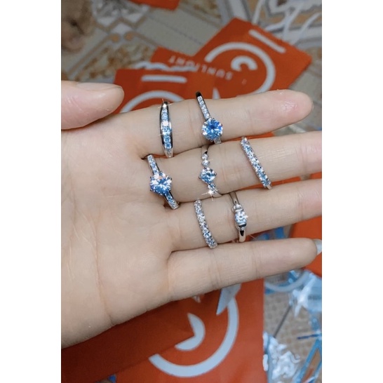 Nhẫn bạc SUNLIGHT 925 đính đá có ảnh thật mã 242791