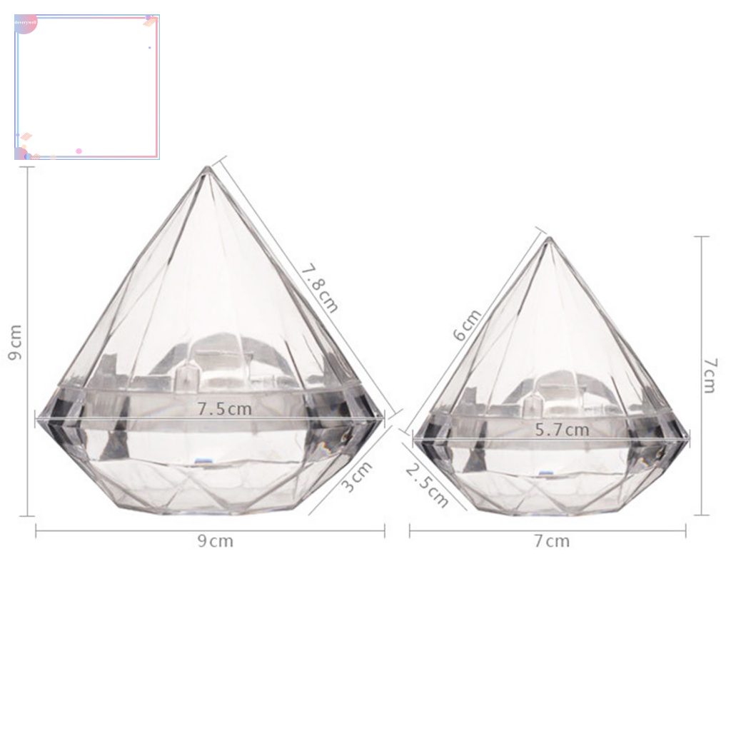 Hộp Đựng Kẹo Hình Viên Kim Cương Độc Đáo Trang Trí Tiệc Cưới DIY