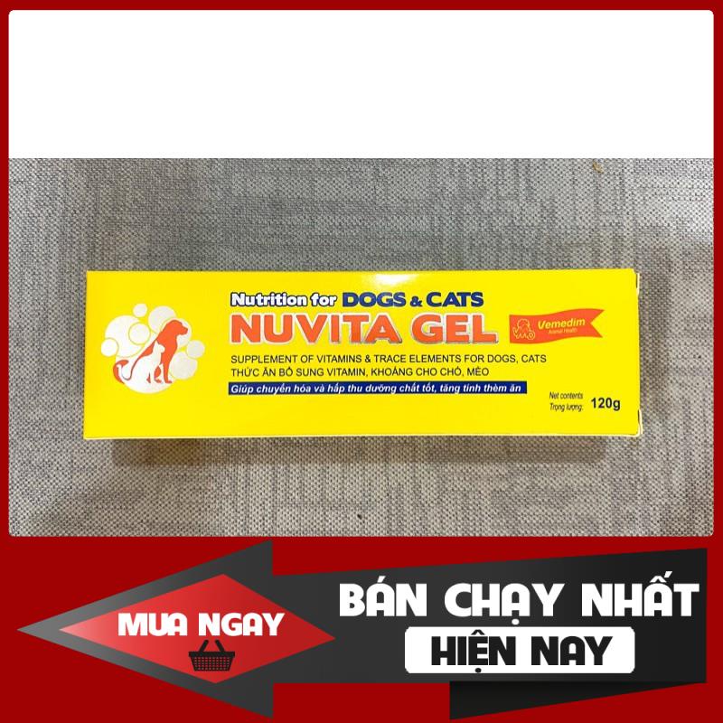 [❌GIÁ SỈ❌] GEL THỨC ĂN BỔ SUNG VITAMIN VÀ KHOÁNG CHO CHÓ MÈO 120G NUVITA GEL ❤️