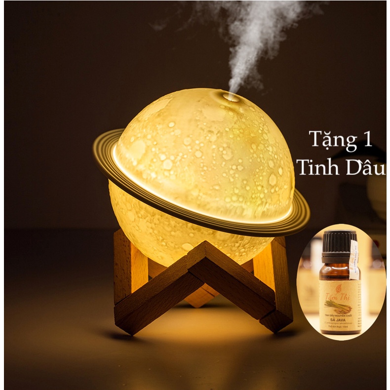 Máy Xông Tinh Dầu Mặt Trăng Trụ TrònFREESHIPThay Đèn Ngủ Máy Phun Sương Mặt Trăng Tỏa Hương Thơm Khử Mùi Tạo Ẩm