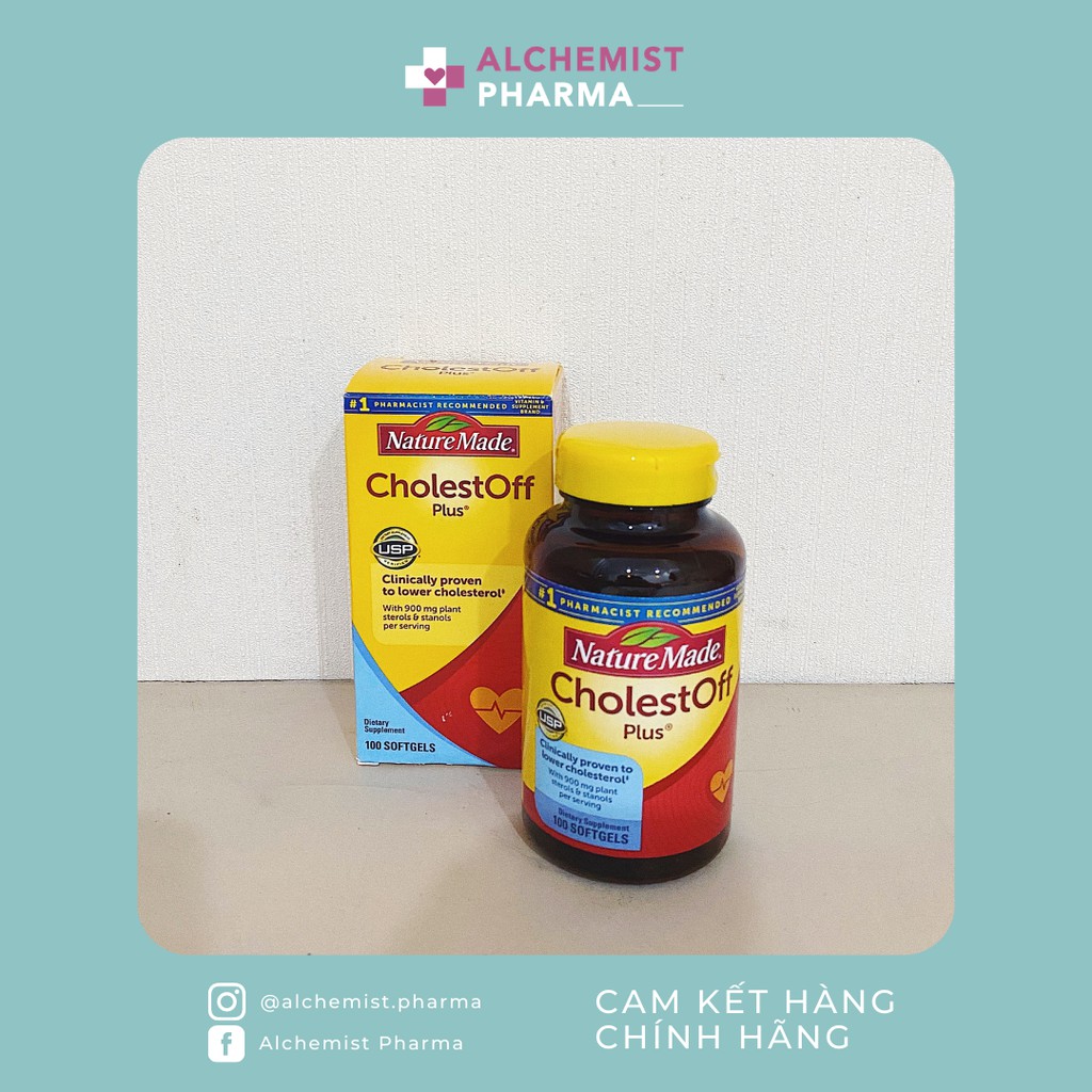 VIÊN UỐNG GIẢM CHOLESTEROL MỸ NATURE MADE CHOLESTOFF PLUS 100 VIÊN