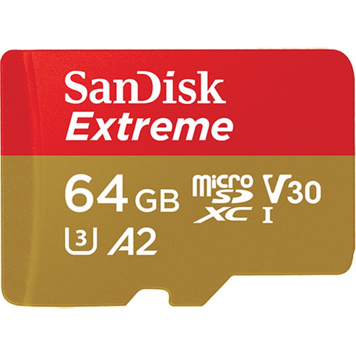 Thẻ nhớ Micro SD San disk Extreme A2 64GB 160MBs video 4K