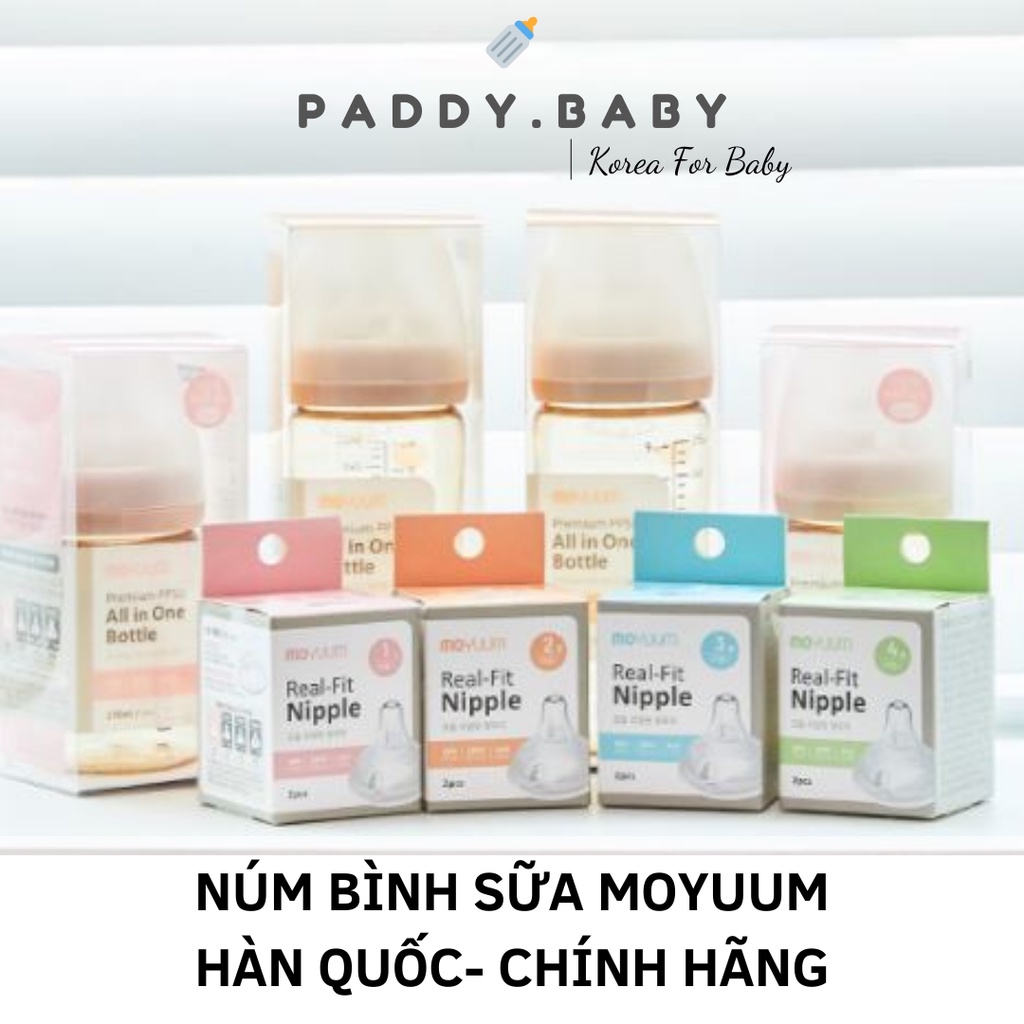 Núm ti thay thế bình Moyuum Hàn Quốc số 1-2-3-4 (1 núm ko hộp)