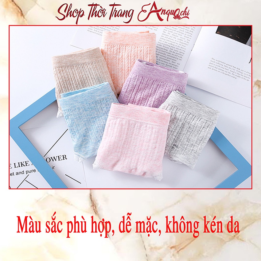 Quần lót nữ cao cấp sexy chất cotton kháng khuẩn viền ren freesize 65Kg đổ lại, Hàng Quảng Châu đẹp L004 - Anquachi | BigBuy360 - bigbuy360.vn