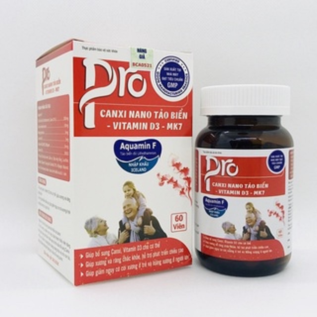 {MUA 1 TẶNG 1}Pro Canxi Nano Tảo biển Vitamin D3 MK7 Aquamin F hỗ trợ giảm còi xương ở trẻ & loãng xương ở người lớn