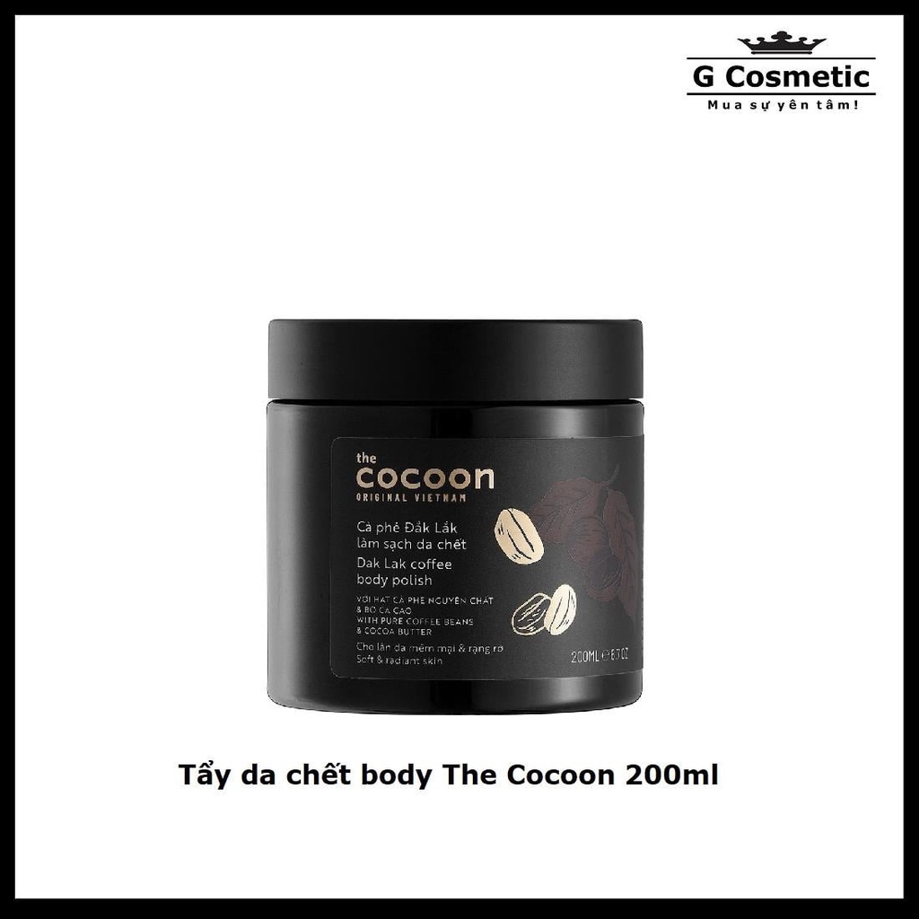 Tẩy da chết body cafe CoCoon 200ml