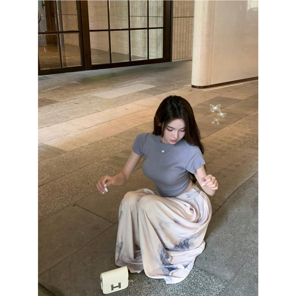 Áo Dệt Kim Cổ Lọ Dáng Rộng In Họa Tiết Phong Thủy Thời Trang Mùa Hè Kiểu Mới Cho Nữ