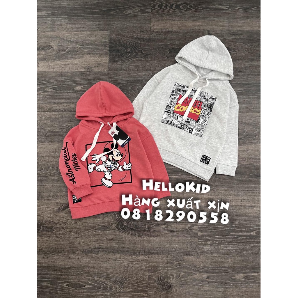 A654 - Áo nỉ hoodie colloky bé tra &amp; bé gái
