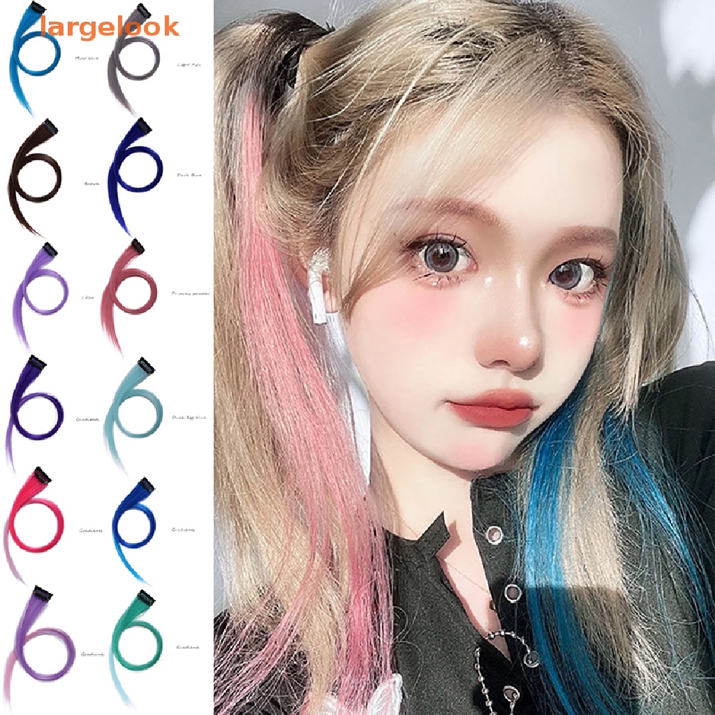 Tóc Giả Tai Thỏ Dài Màu Sắc Gradient Kèm Kẹp Tóc Giả