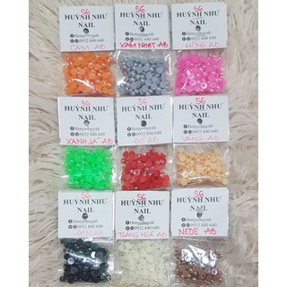 1 TÚI Hạt Trai Nửa PHỦ BÓNG AB làm Nail SIZE 6mm