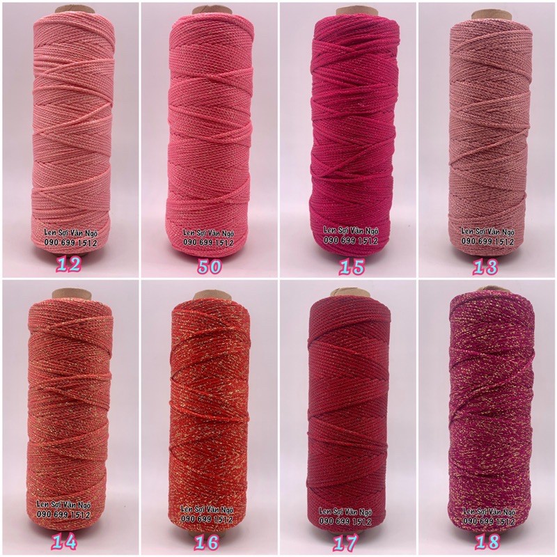 Sợi dệt kim tuyến 2mm Craftyarn VN (cuộn 125gr)