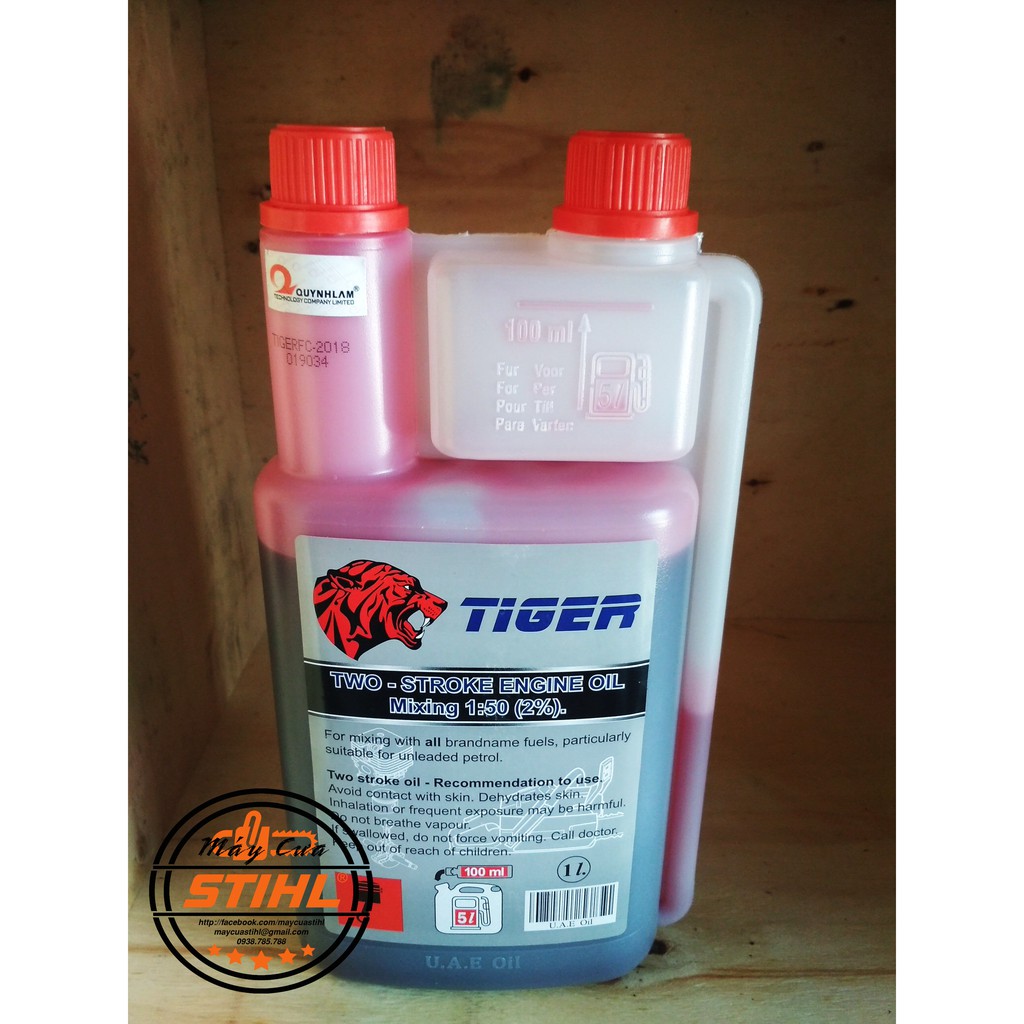 Nhớt Pha Xăng TIGER 1 Lít - thắng máy cưa xích