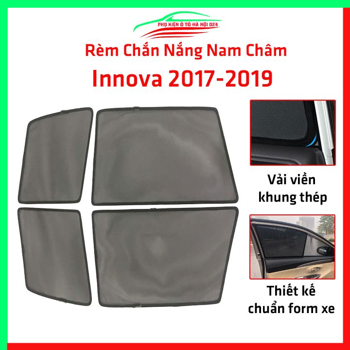 Bộ rèm chắn nắng TOYOTA INNOVA 2017-2019 cố định nam châm thuận tiện