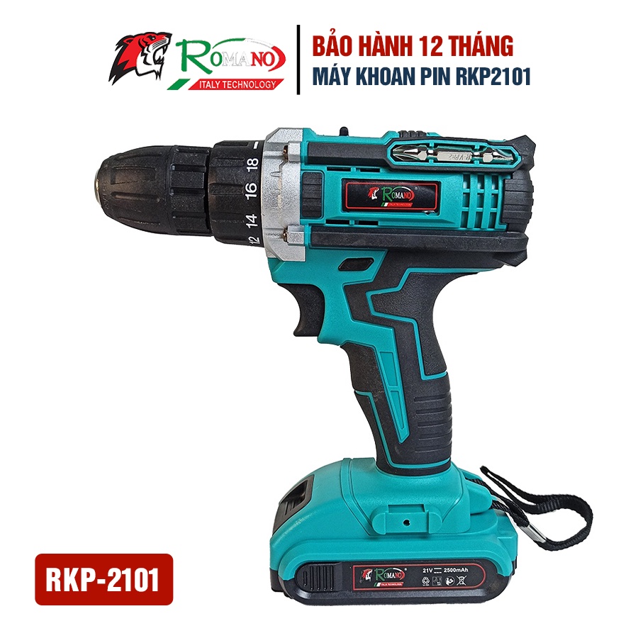 Máy khoan pin 2 tốc độ 21V ROMANO chính hãng  - RKP2101