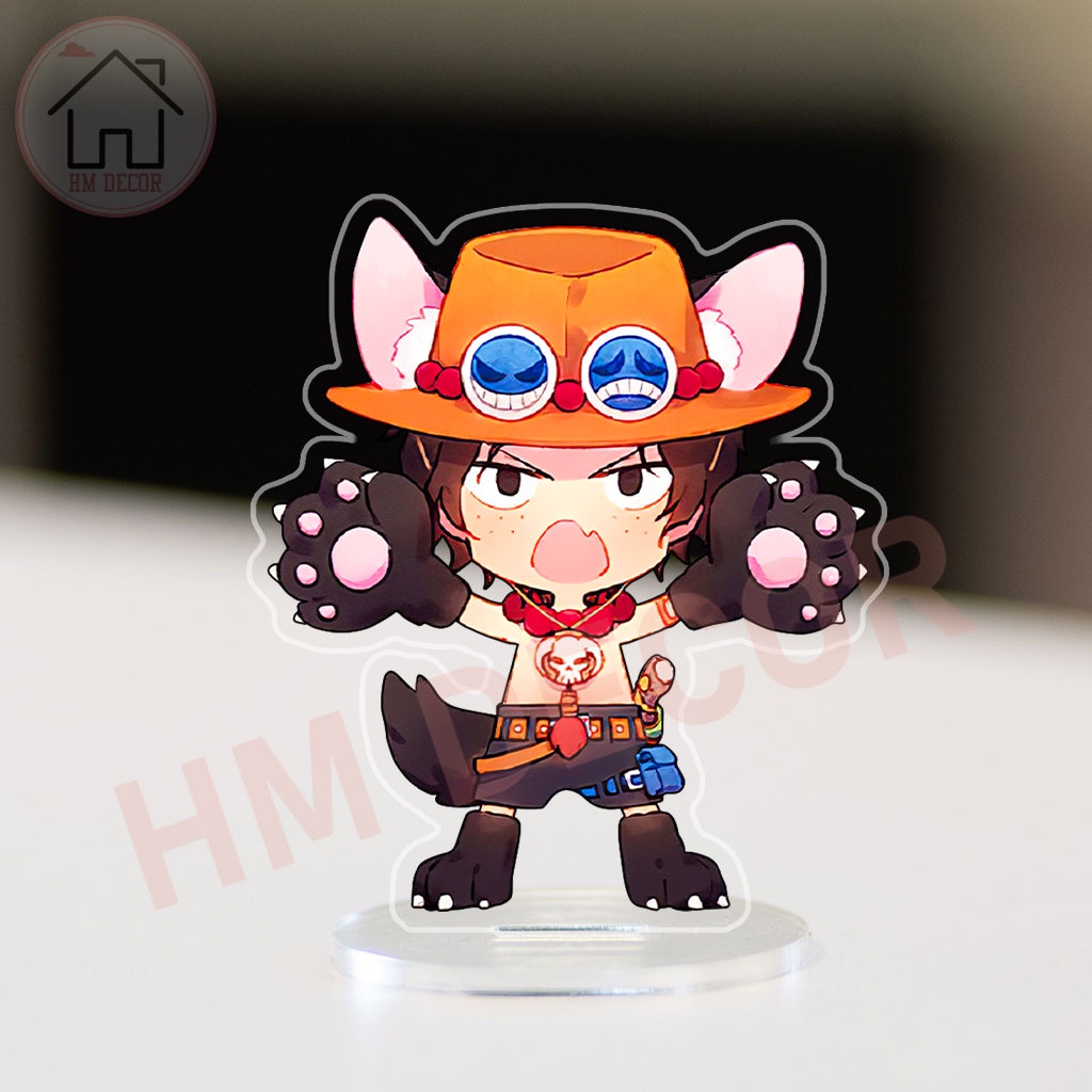 Mô hình nhân vật arcrylic anime manga One Piece Đảo Hải tặc Luffy Zoro Nami decor góc học tập để bàn làm việc cao 8cm