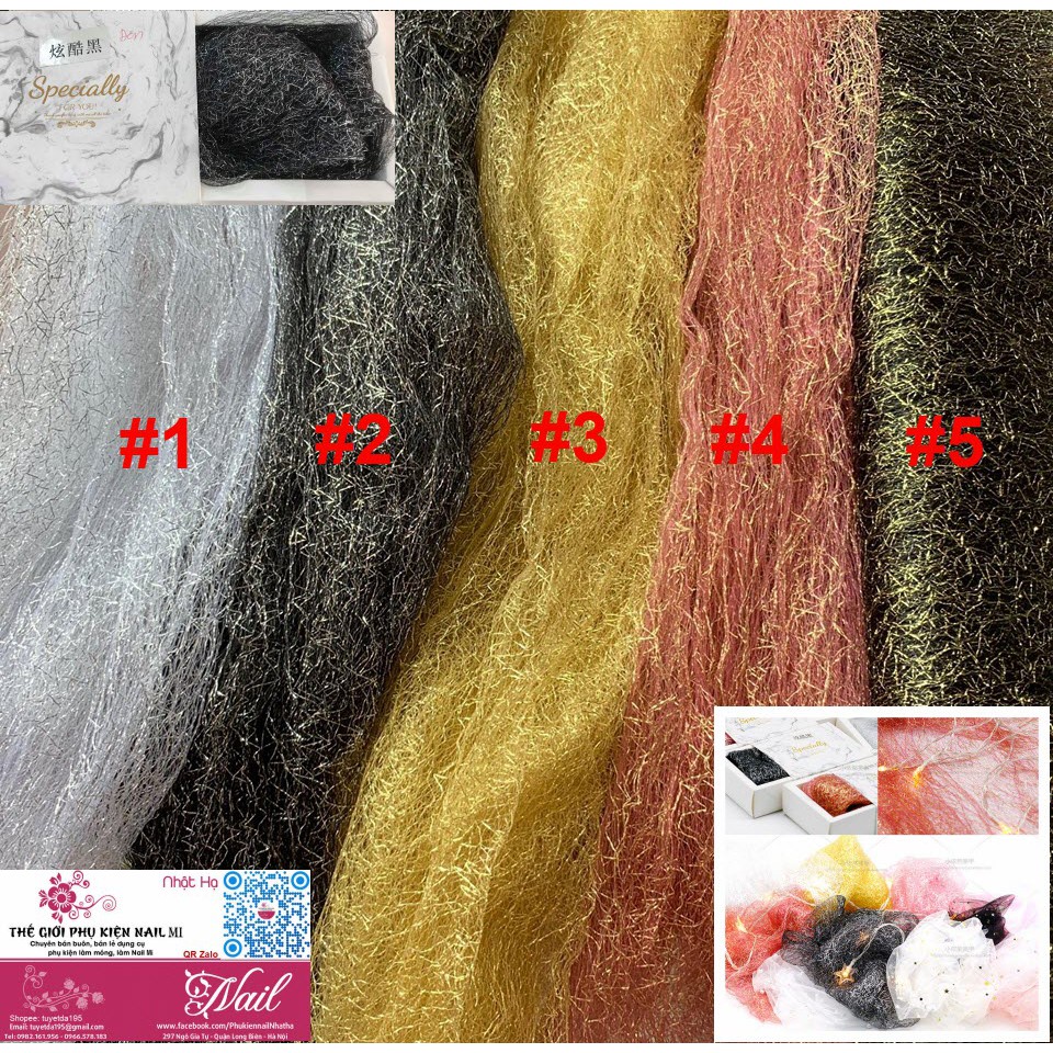 Ren Lưới Trang Trí Móng Chụp Ảnh Nail Loại Mới- Lưu giữ Khoảnh Khắc Đẹp (Lẻ 1 Cái 80*100)