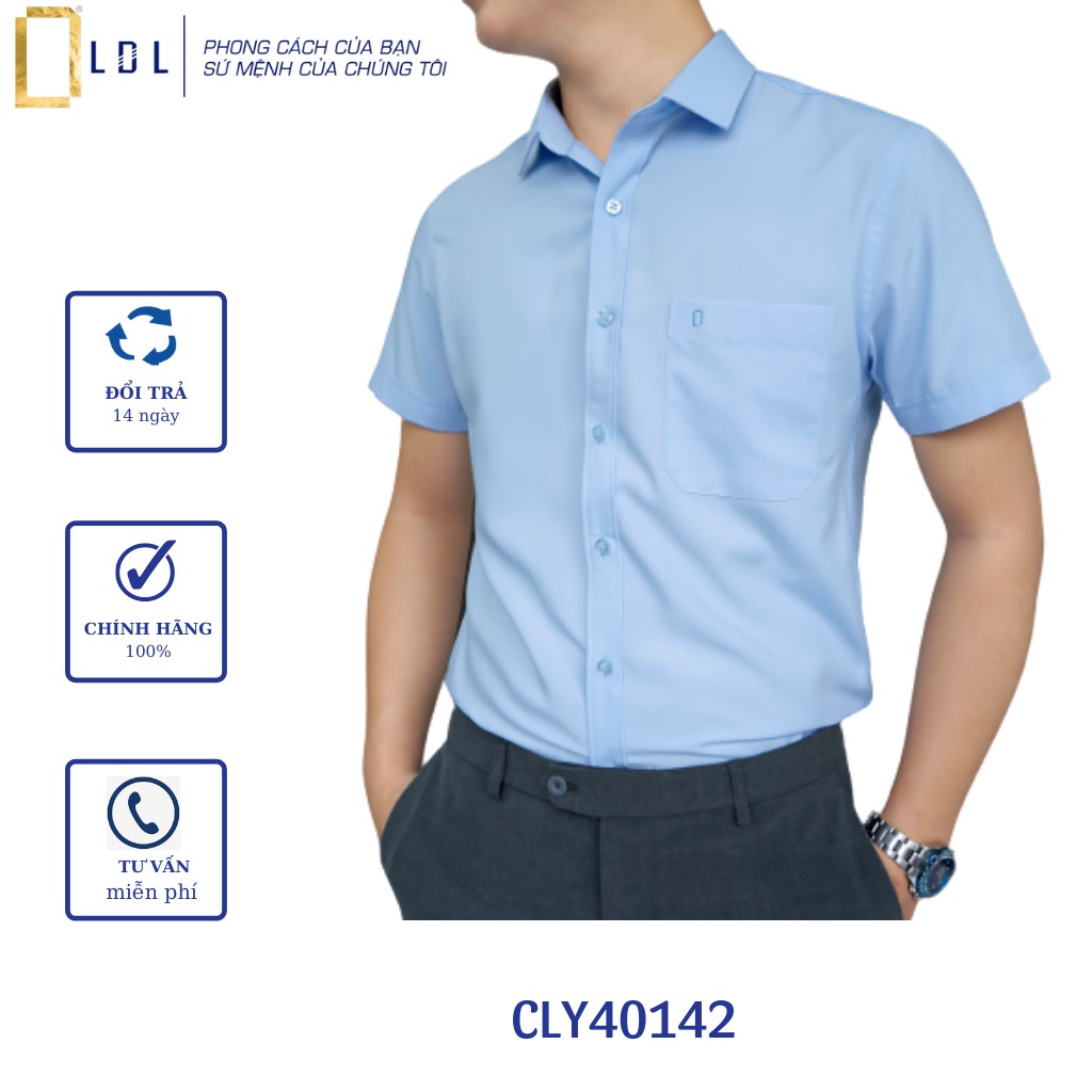 Áo sơ mi nam trơn tay ngắn công sở cao cấp LDL chất liệu bamboo size 38 39 40 41 42 43 | BigBuy360 - bigbuy360.vn