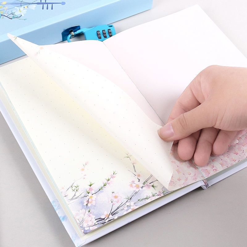 Sổ Tay Nhật Ký Có Mã Khóa Số 96 Inch Hình Trái Tim Dễ Thương