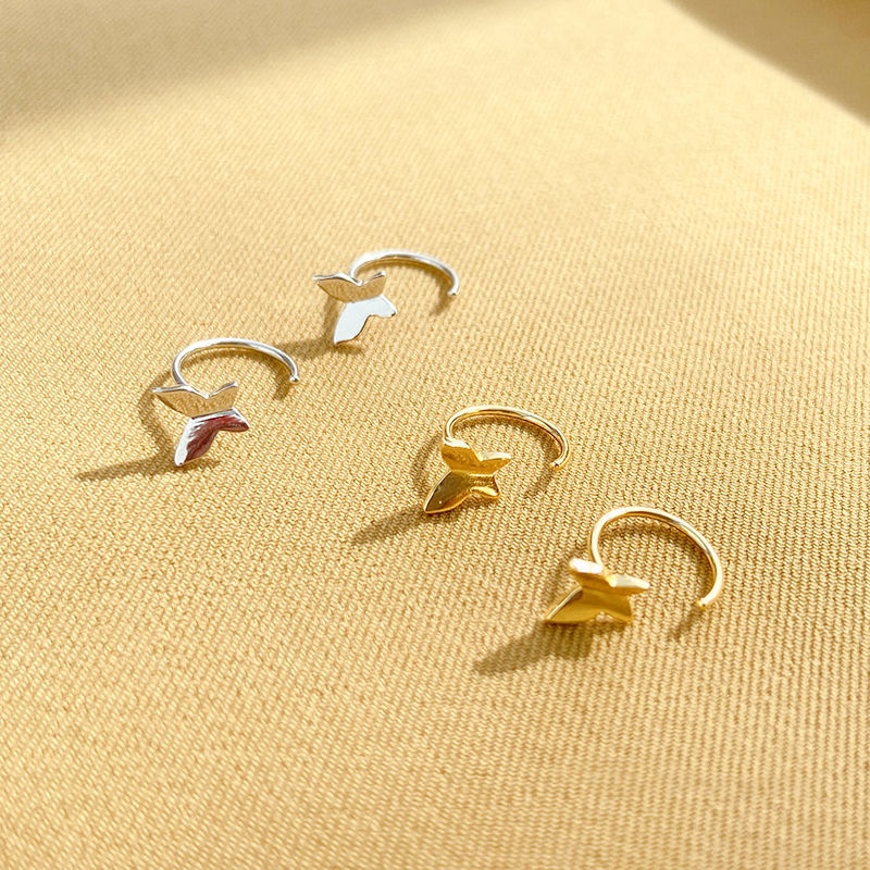 Bông tai mạ bạc 925 hình bướm nhỏ xinh xắn thời trang