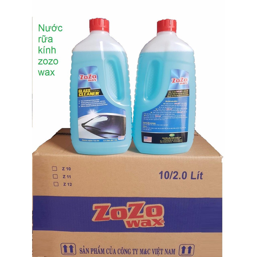 Nước rửa kính ZoZo đến từ Mỹ, nước lau kính ô tô, lau kính chiếu hậu cao cấp