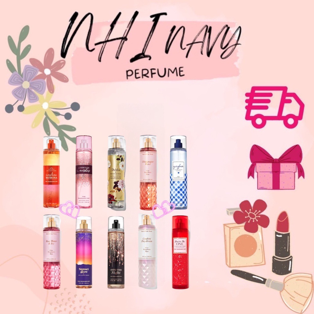 Xịt thơm toàn thân nước hoa Victoria Secret và Bath and Body Works 10ml Ver 5