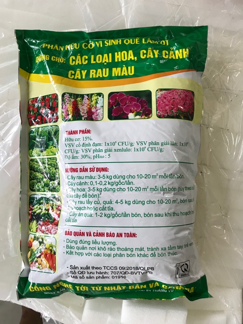 Phân hữu cơ vi sinh quế lâm- gói 2kg