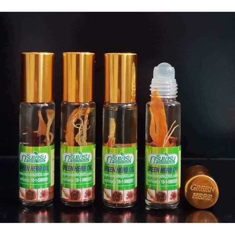 Dầu Nhân Sâm Ginseng Green Herb Oil 8ml Thái Lan