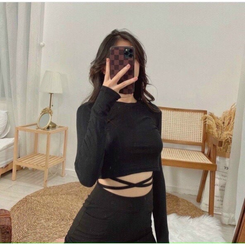 ÁO CỔ TRÒN TAY DÀI DÂY QUẤN EO(MÙA THU ĐÔNG)