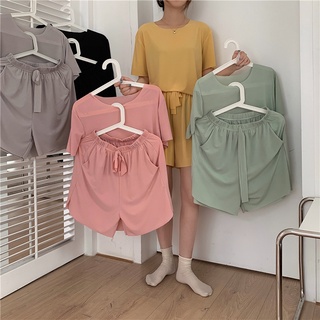Bộ Đồ Ngủ Tay Ngắn Chất Liệu Mềm Mỏng Thời Trang Mùa Hè Cho Nữ 49381
