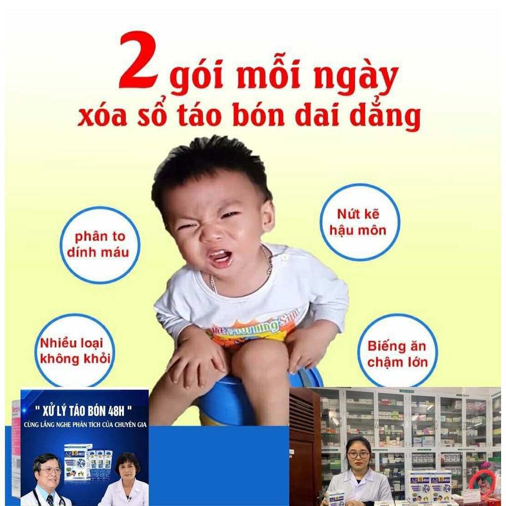 MEN AZ48 cho bé táo bón hỗ trợ tiêu hóa bé ăn ngon giúp bé hết táo bón-hết biếng ăn-bé ăn ngon