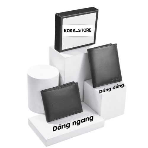 Ví Nam Mini Da Bò Cầm Tay Bóp Da Nam Đẹp Cao Cấp Chính Hãng Nhỏ Gọn Dáng Ngang Dáng Đứng Mẫu KT01 - Koka Store
