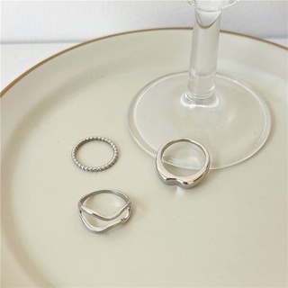 Set 3 nhẫn mảnh Set 3 nhẫn mảnh mạ bạc 925 thời trang cá tính cho nữ