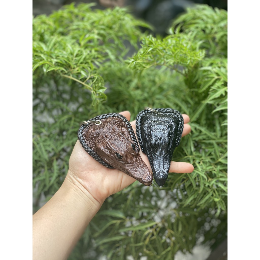 MÓC KHÓA ĐẦU CÁ SẤU THẬT 100%