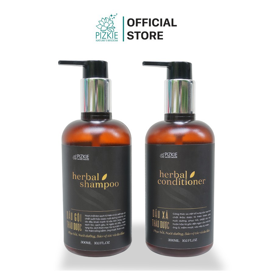 COMBO Dầu Gội - D Xả (300ml) Thảo Dược HERBAL SHAMPOO & HERBAL_CONDITIONER Phục Hồi Nuôi Dưỡng Bảo Vệ Da Đầu| 2 chai 30