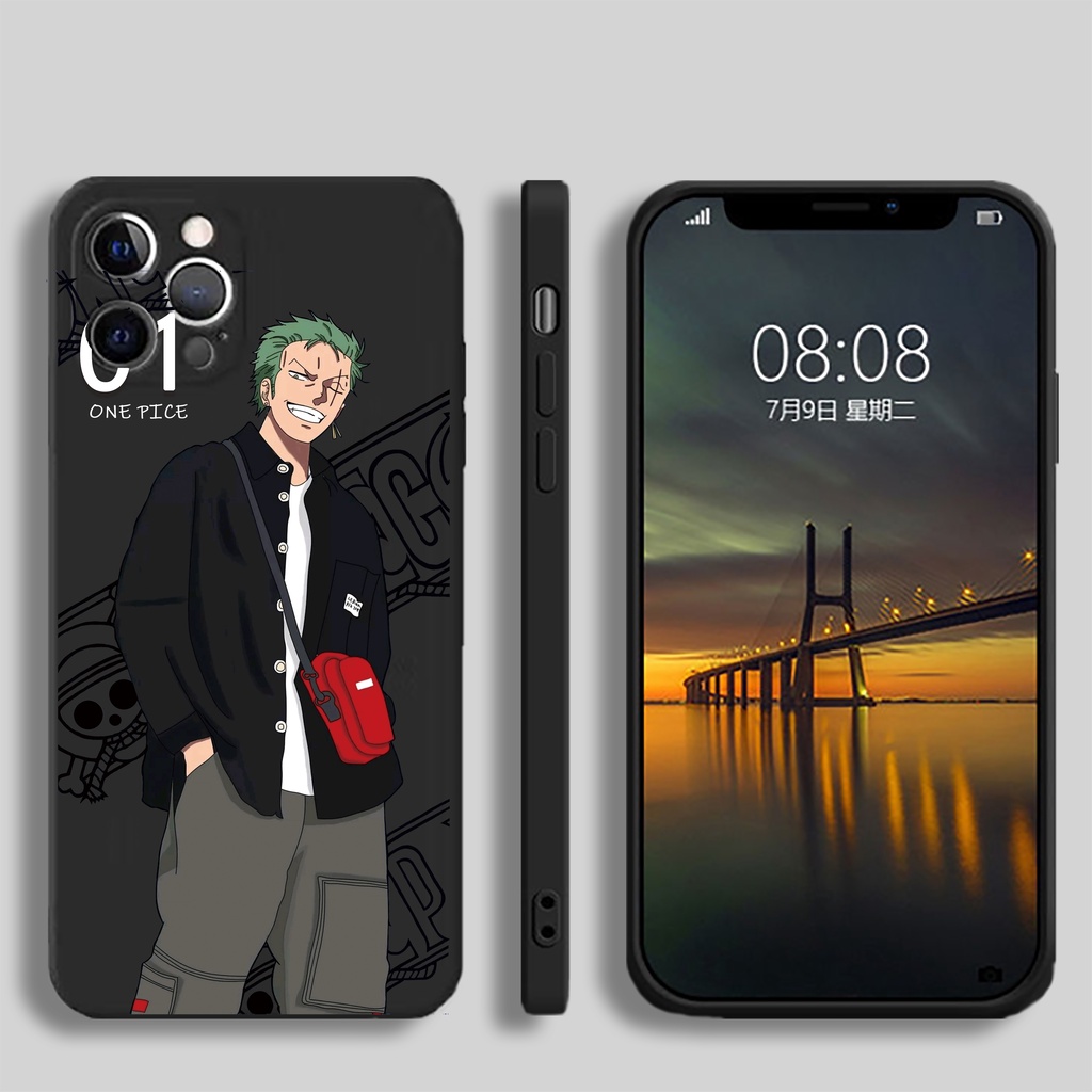Ốp Điện Thoại Silicone Chống Sốc In Hình One Piece Zoro Cho iPhone 13 / 12 / 11