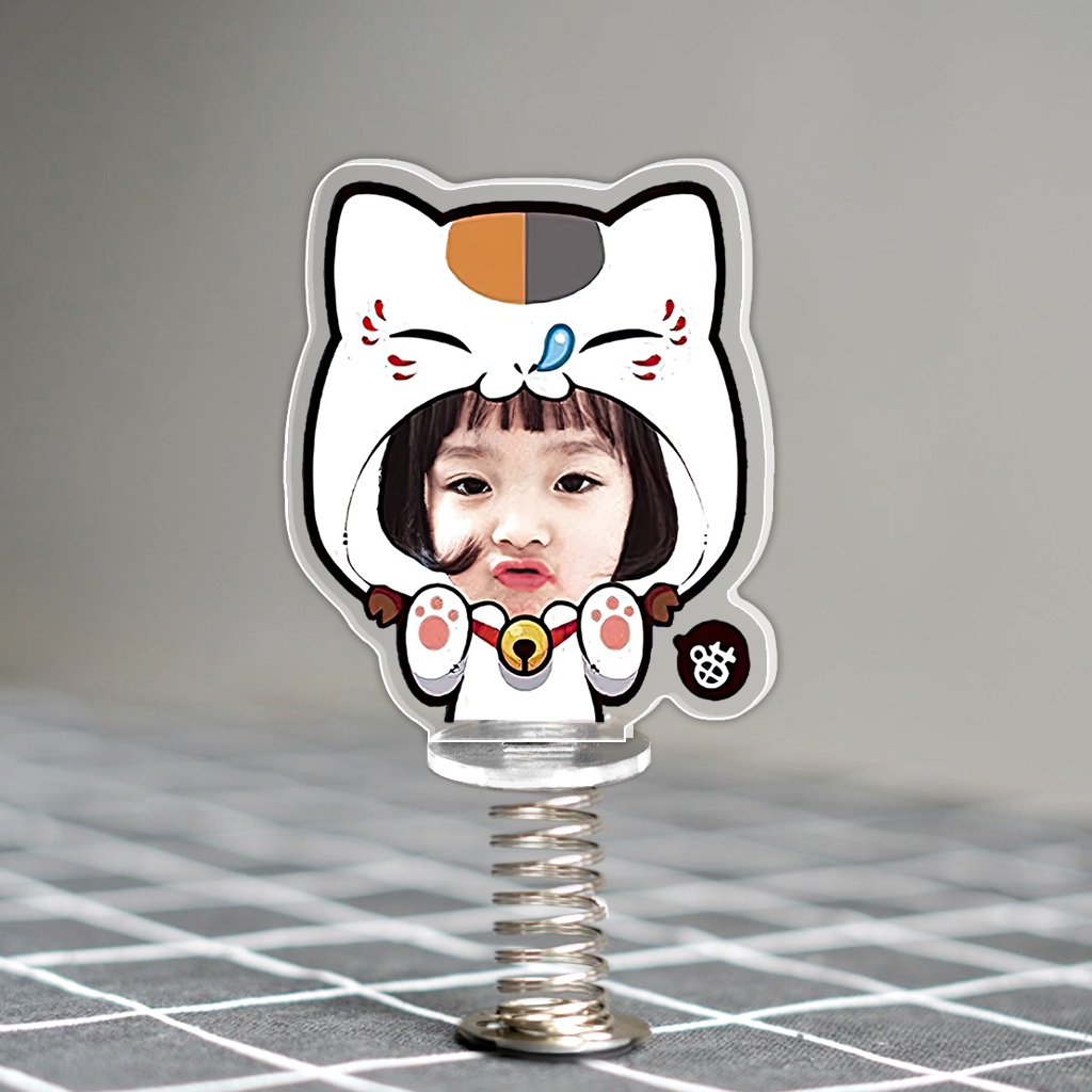 Standee lò xo lắc lư đáng yêu trong suốt đế dính trang trí in theo yêu cầu chibi