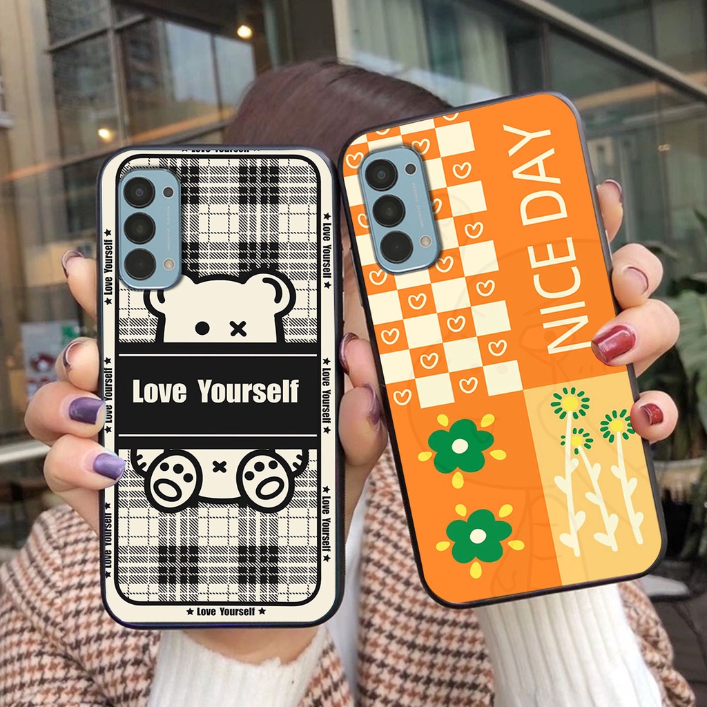 Ốp lưng Oppo RENO 4 happy day, gấu bear dễ thương - BỀN - ĐẸP -BAO GIÁ TOÀN THỊ TRƯỜNG