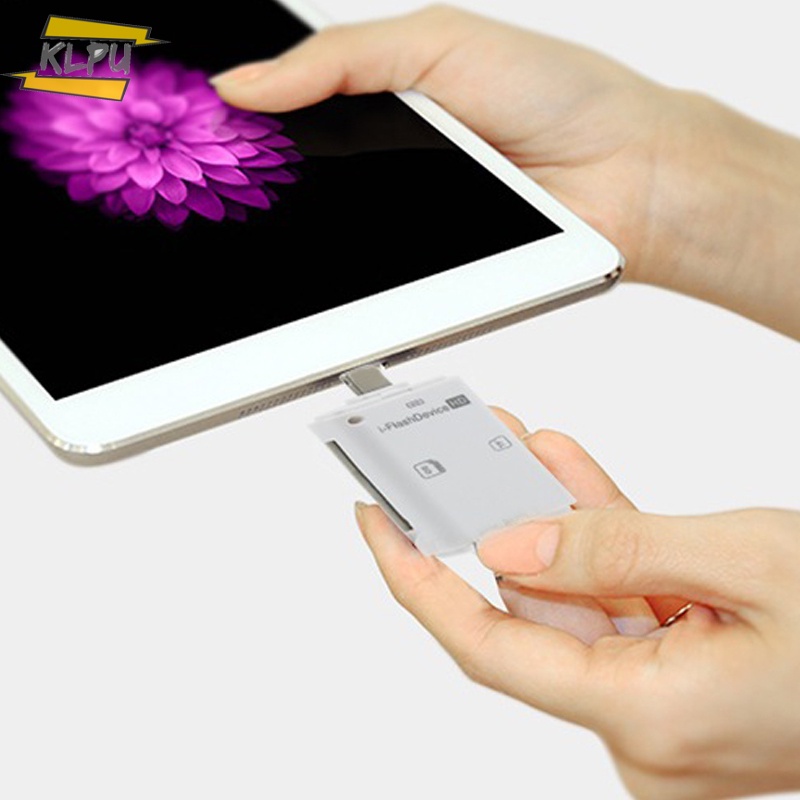 Đầu Đọc Thẻ Nhớ SD Đa Năng 3 Trong 1 Cho iPhone iPad PC