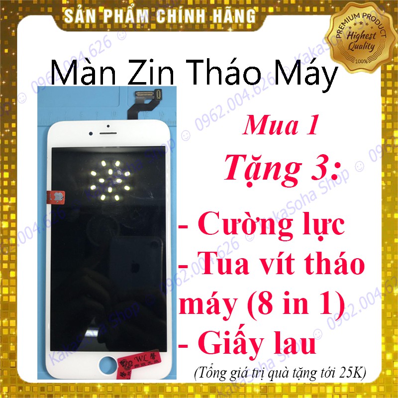 Màn hình iP 6S PLUS zin cũ bóc máy, tặng cường lực, tặng tua vít , Màn hình ip 6SP zin , miễn phí vận chuyển.