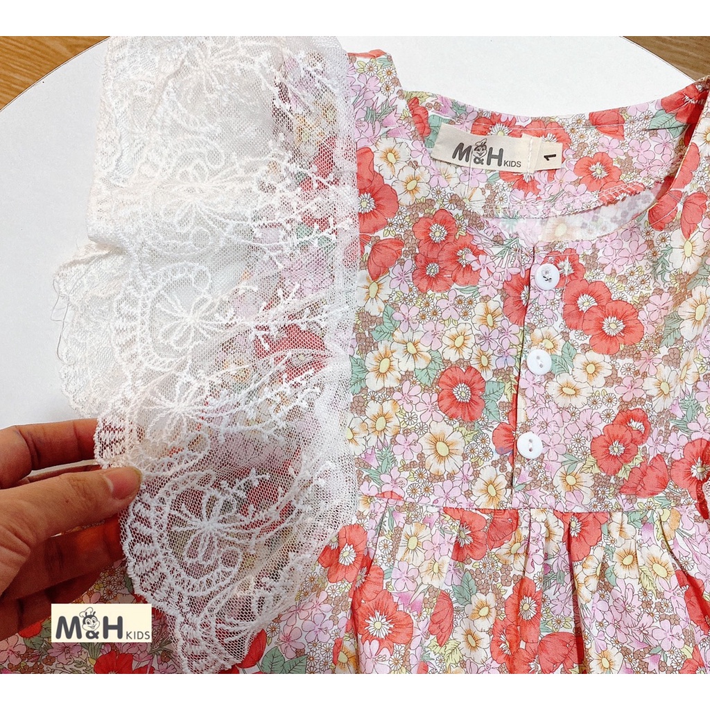 Váy bé gái, váy thô hoa nhí, cho bé từ 12-25kg